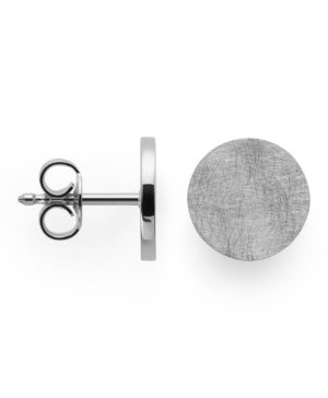 47821 – 925/- earrings, rhodium-plated, matt/polished, 10mm