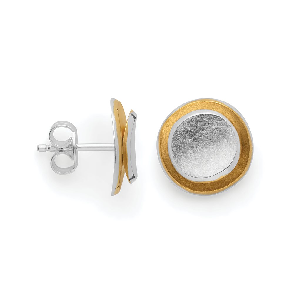 47840 – 925/- earrings, partly colored, brushed