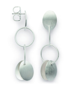 47961 – 925/- Earrings, rhodium-plated, matte