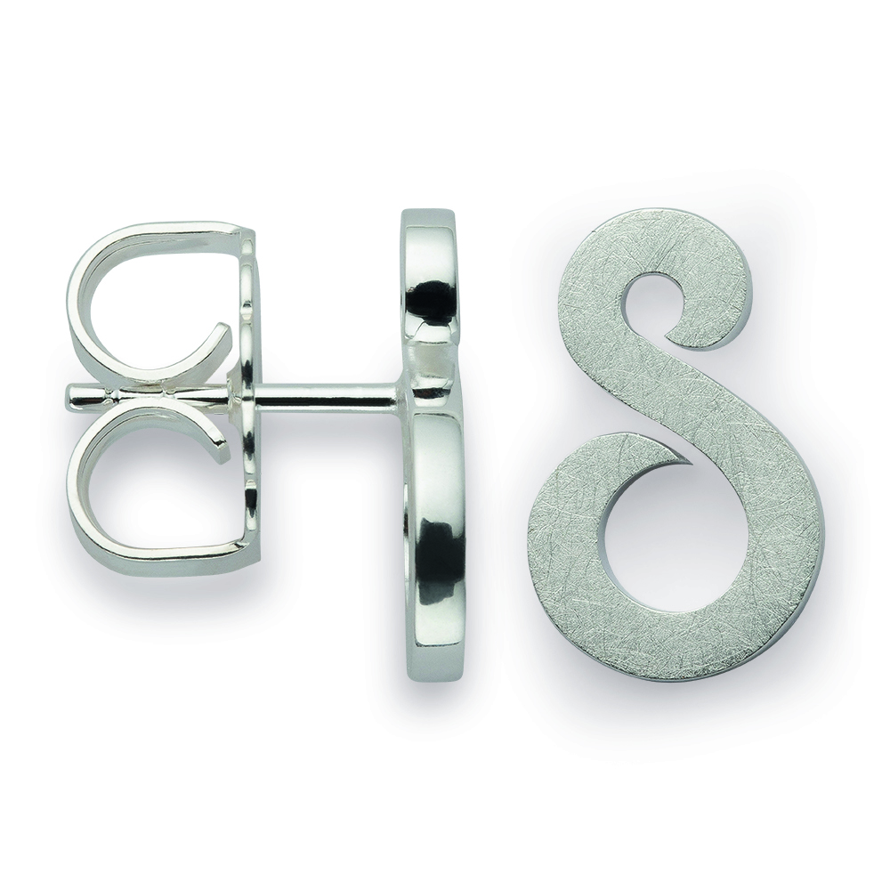 48001 – 925/- Earrings, rhodium-plated, matte
