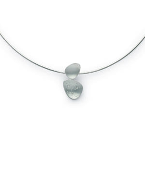 48041 – 925/-Pendant, rhodium-plated, matte, Dia. 0.03ct W-SI