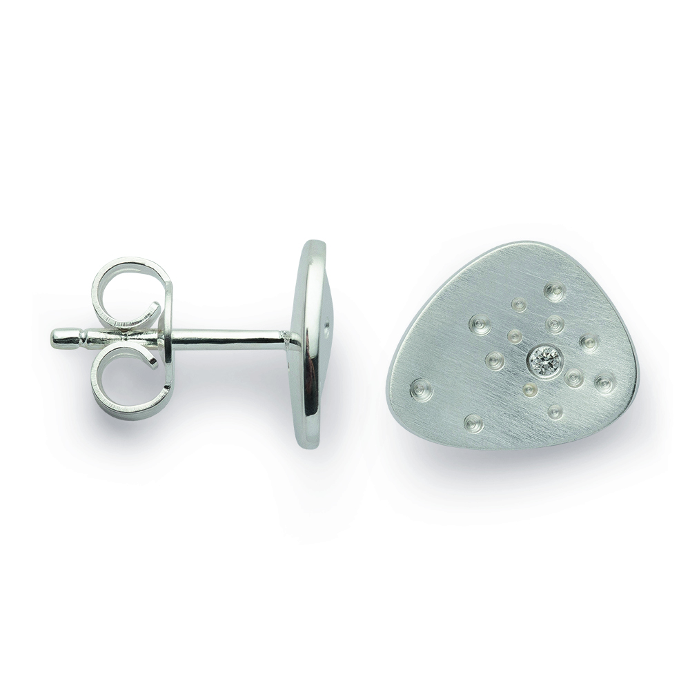 48050 – 925/- Earrings, matte, Dia. 0.02ct W-SI