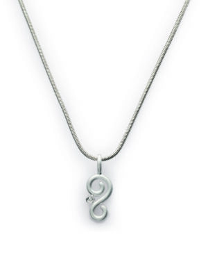 48071 – 925/- Pendant, rho. mat / pol, Dia.0,015ct W-SI