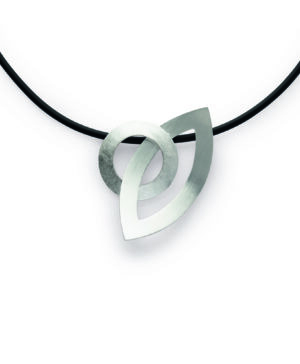 48161 – 925/- Pendant, rhodium-plated, matte/matt