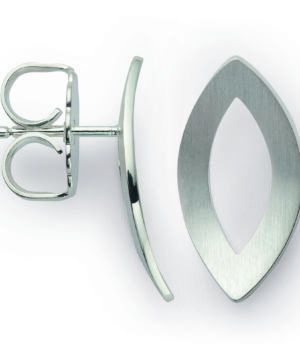 48181 – 925/- Earrings, rhodium plated, matte/matt