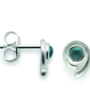 48290 – 925/- Earrings, matte, blue topaz 0.28ct