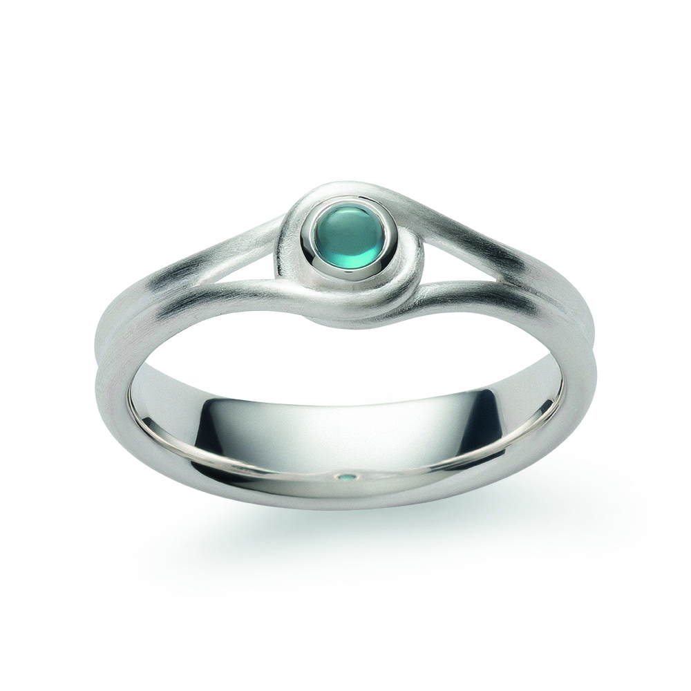 4830058 – 925/- Ring, matte, blue topaz 0.15ct