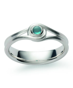 4830054 – 925/- Ring, matte, blue topaz 0.15ct