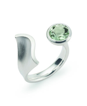 4832152 – 925/-Ring, rho., matt/polished, Gr. Amethyst 1.58ct