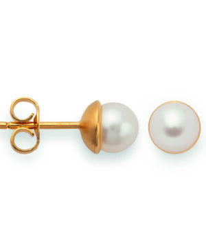 48340 – 925/- Earrings, fg, polished, cultured pearl 2.9ct