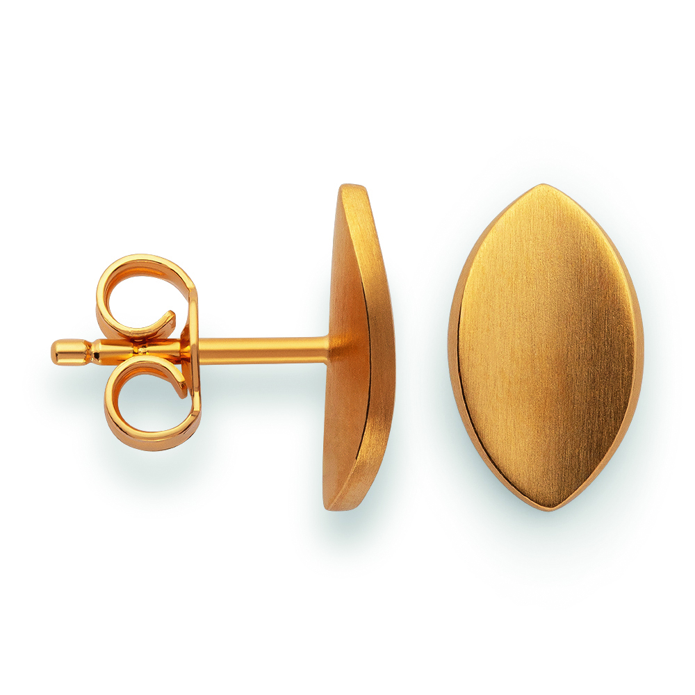 48370 – 925/- Earrings, gold-plated, matte
