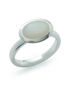 4844054 – 925/- Ring, polished, moonstone white 2.11ct