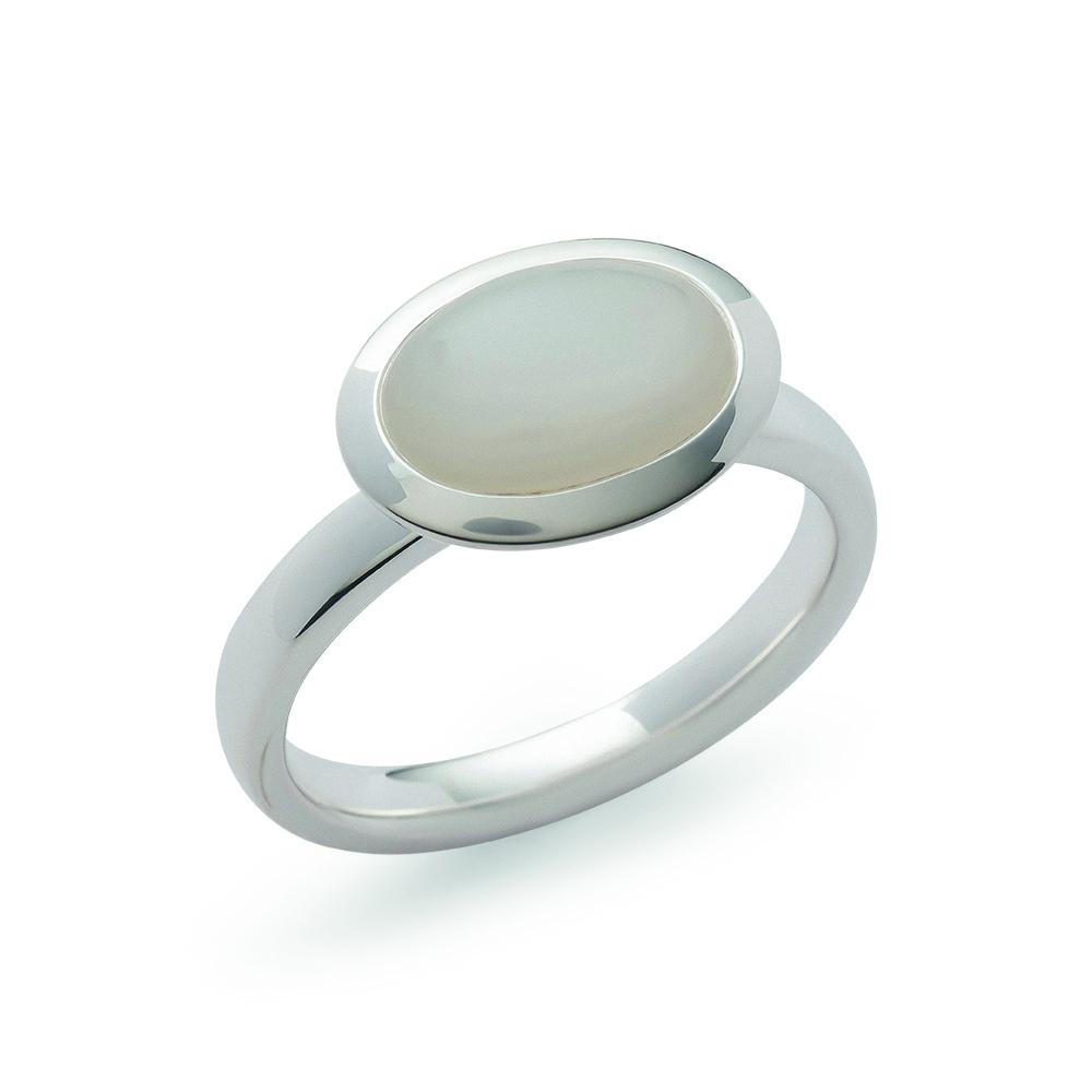 4844056 – 925/- Ring, polished, moonstone white 2.11ct