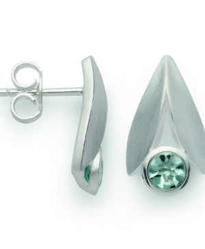 48540 – 925/- Earrings, matte/polished, blue topaz 0.62ct