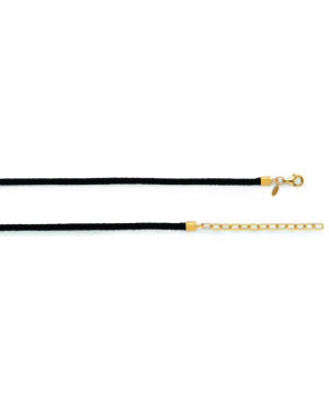 4861050 – Mokuba ribbon black, round anchor. fg, 50+5cm, 2mm