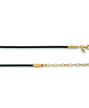 4862050 – Nylon ribbon black, 925 /round anchor fg, 50 + 5cm, 2mm