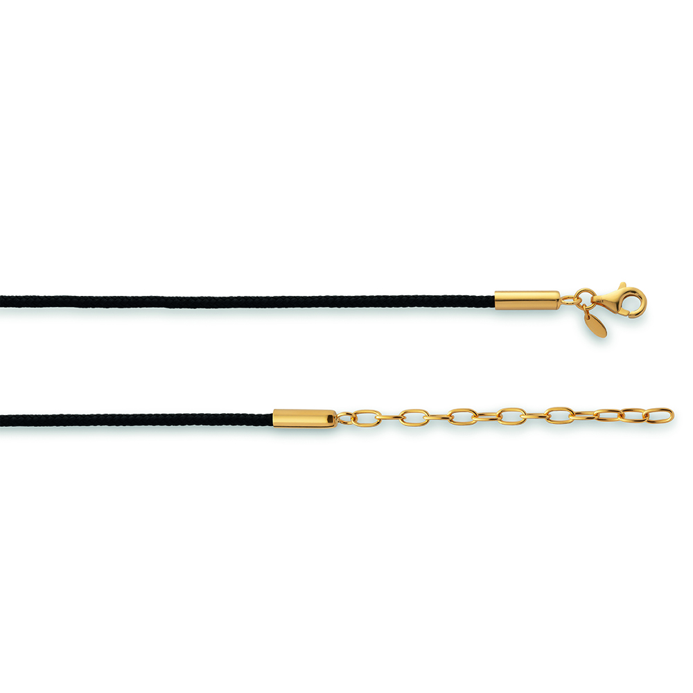 4862050 – Nylon ribbon black, 925 /round anchor fg, 50 + 5cm, 2mm