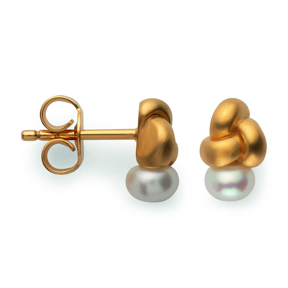 48650 – 925/- Earrings, fg, matte, cultured pearl 0.93ct
