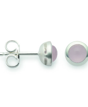 48670 – 925/- Earrings, polished, rose quartz 0.54ct
