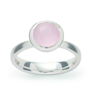 4868156 – 925/-Ring, rhodium-plated, polished, rose quartz 1.58ct