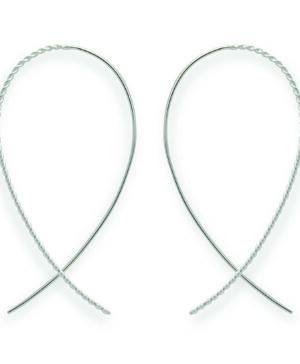 48691 – 925/- Earrings, rhodium-plated, matte