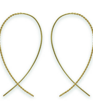 48700 – 925/- Earrings, gold plated, matte