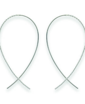 48711 – 925/- Earrings, rhodium plated, polished