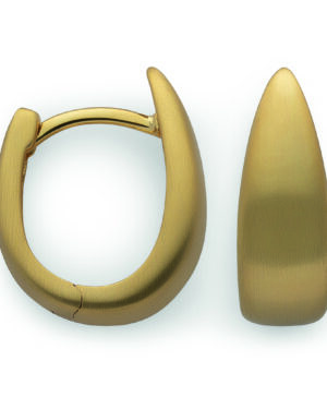 48740 925/- Creole, gold plated, matte finish