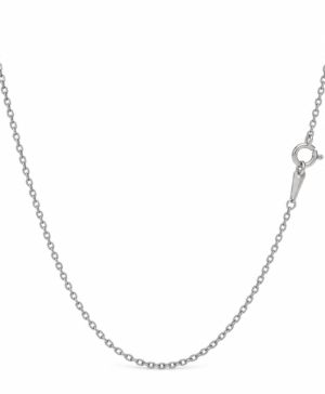500-26068-45CM - Platinum Round Cable Chain 1.00mm 45cm