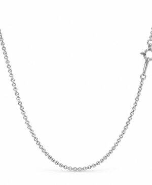 500-26073-45CM - Platinum Plain Rolo Chain 1.00mm 45cm