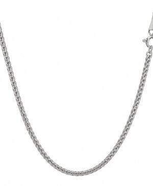 500-26079-45CM - Platinum Round Wheat Link Chain 1.00mm 45cm