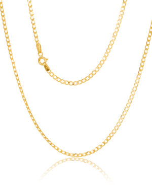 60HKI448-Yellow-45cm - 375/- 2.50mm 6 Sides Open Curb Rombo Chain