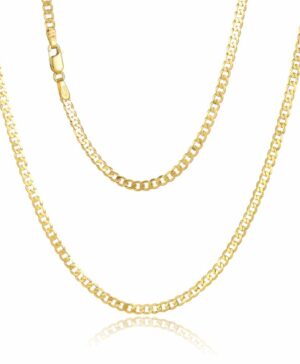 70HKI445/4-Yellow-55cm - 375/- 2.80mm 6 Sides Open Curb Superlight Chain