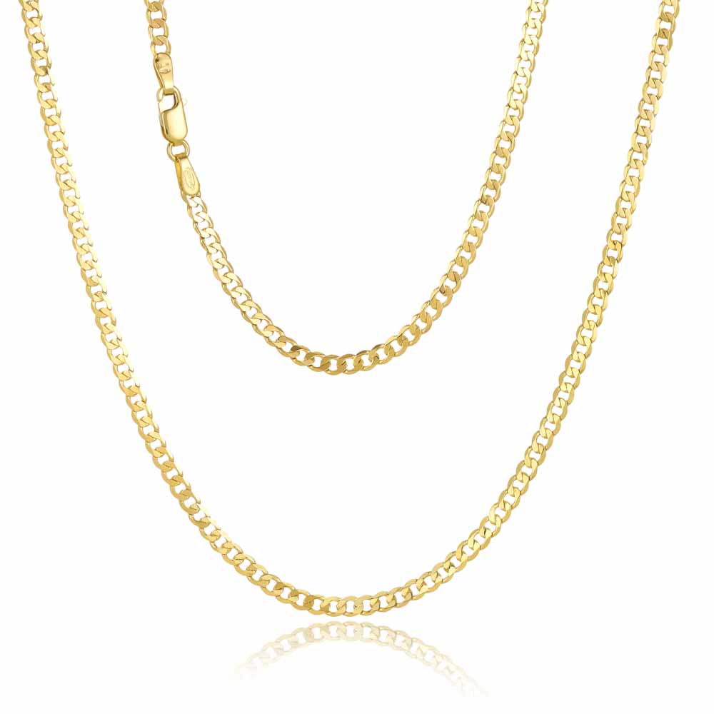 70HKI445/4-Yellow-50cm - 375/- 2.80mm 6 Sides Open Curb Superlight Chain