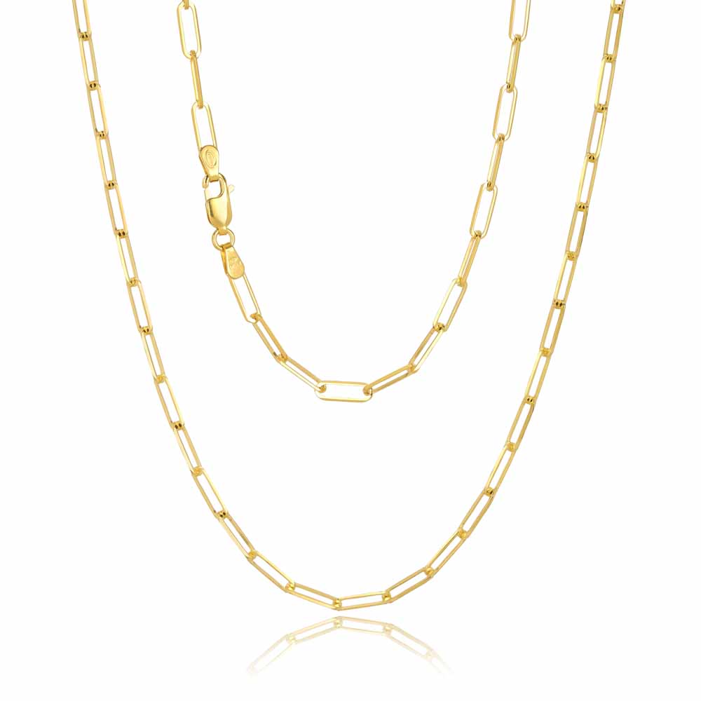 70KRD012/4-Yellow-55cm - 375/- 3.30mm Elongated Forzatina Cable Chain