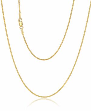 030SPID12-Yellow-40cm - 375/- 1.20mm Triple Wheat 12 Cuts (Round Look), 30 Gauge, Chain